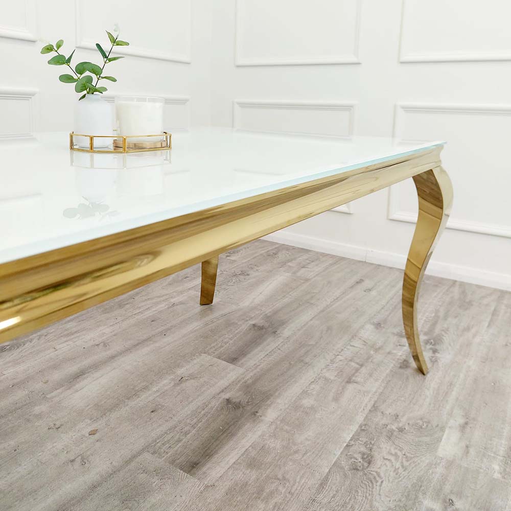 Louis Gold Marble Table With Golden Legs