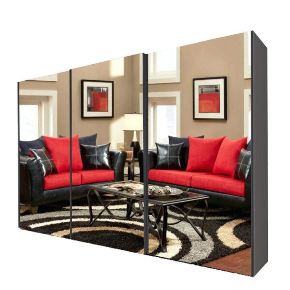 German 3 Door Sliding Wardrobe With Mirror 250cm