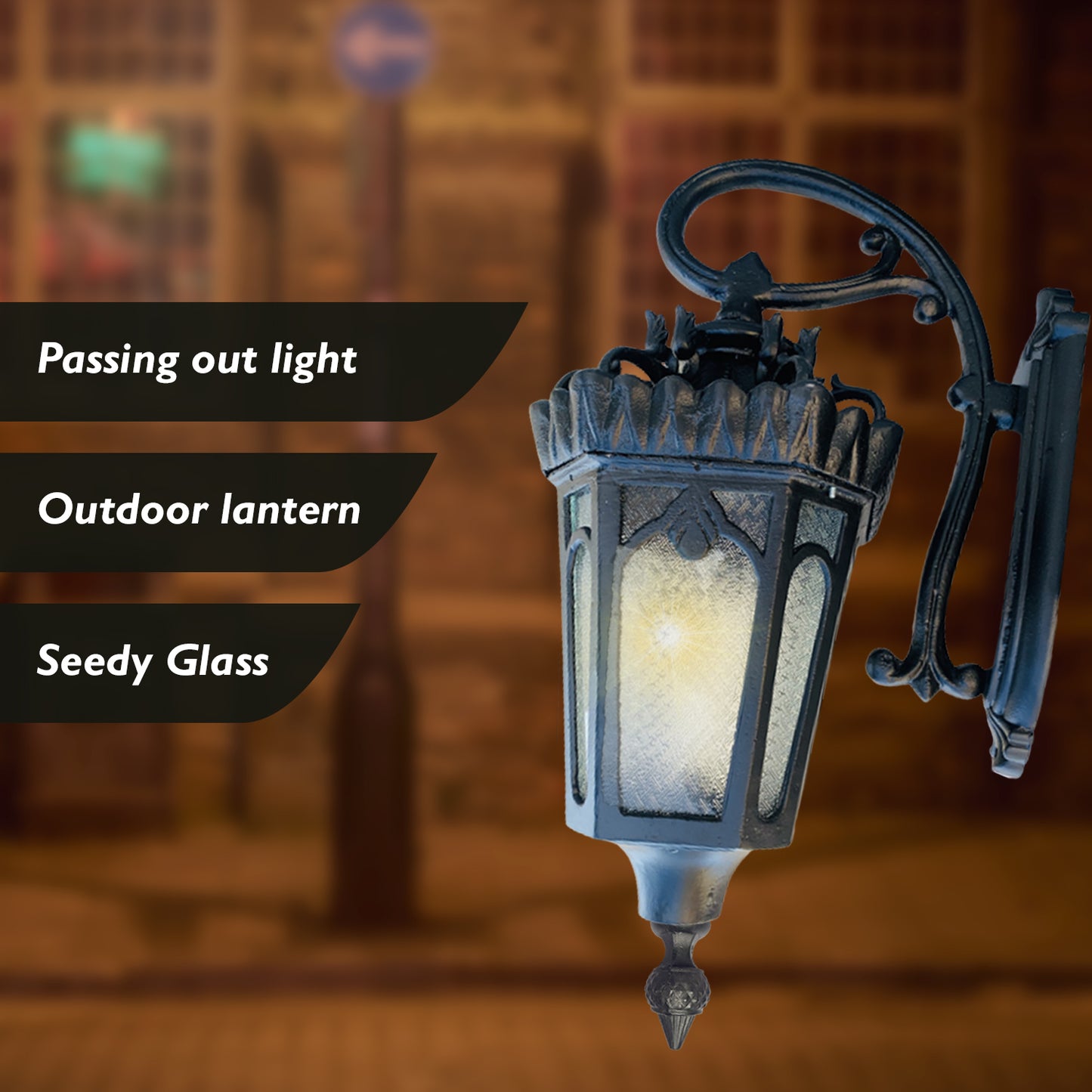1 Piece Luxury Outdoor Porch Wall Light European Style Wall Mount Exterior Lantern Light Lamp In Matte Black