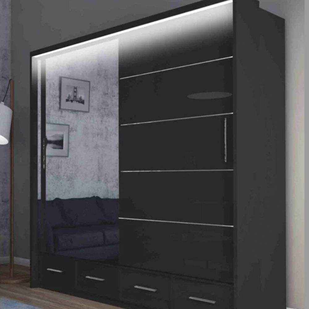 Sycylia Sliding Wardrobe With Mirror In Three Different Sizes