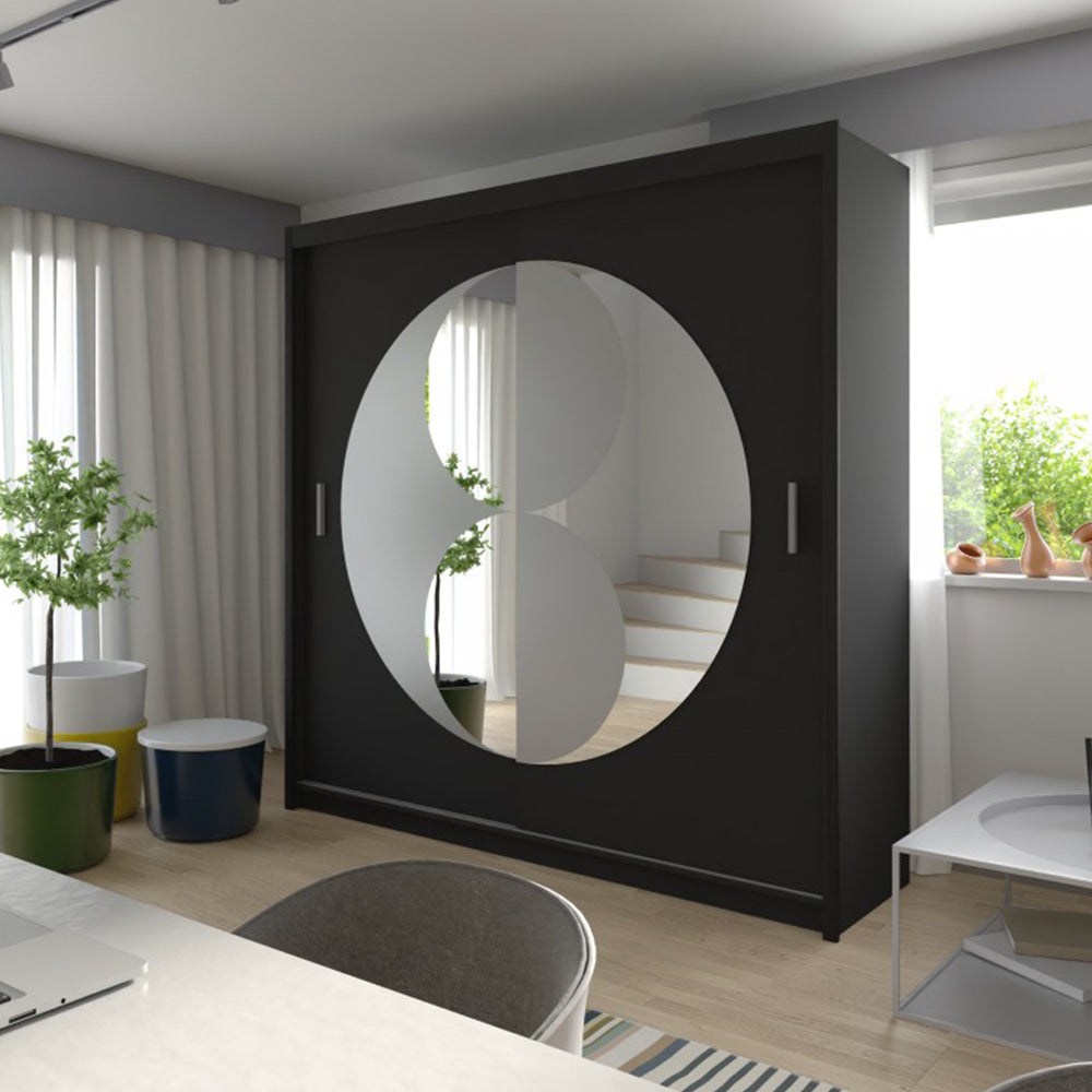 Rio Mirrored 2 Door Sliding Wardrobe In Two Sizes