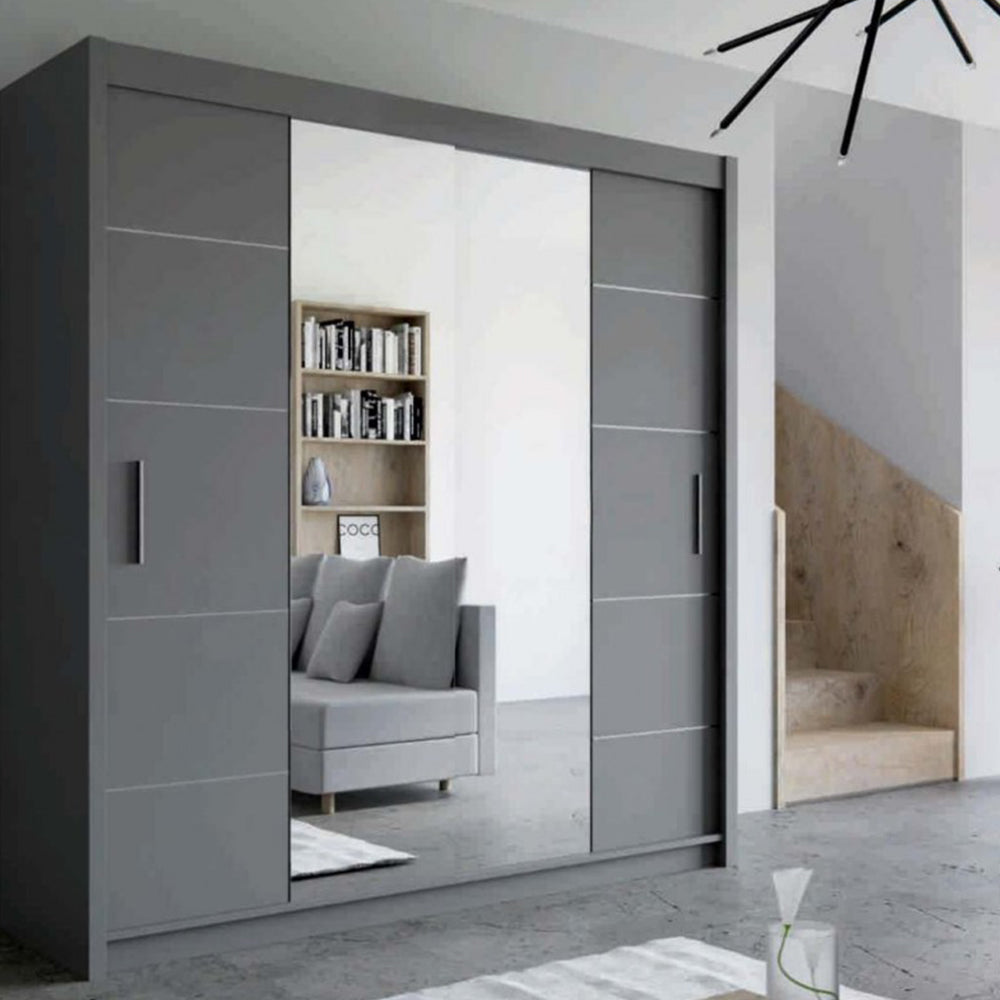 Lisbon 2 Door Mirrored Sliding Wardrobe