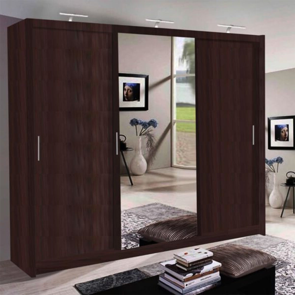 Miami 3 Door Mirrored Sliding Wardrobe 250cm