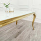 Louis Gold Marble Table With Golden Legs complete set