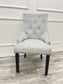 Bentley Black Leg Dining Chair With Back Ring Knocker (Set Of 2 Pieces)