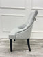 Bentley Black Leg Dining Chair With Back Ring Knocker (Set Of 2 Pieces)