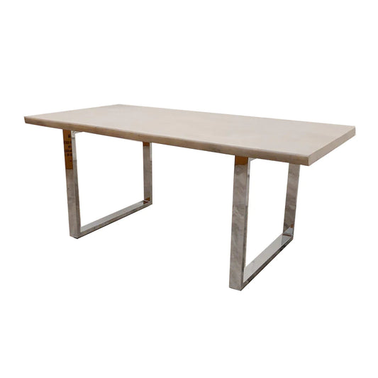 Freya Dining Table Solid Light Pine Wood 1.8m