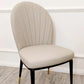 New Etta Leather Dining Chair In Beige Plush Color