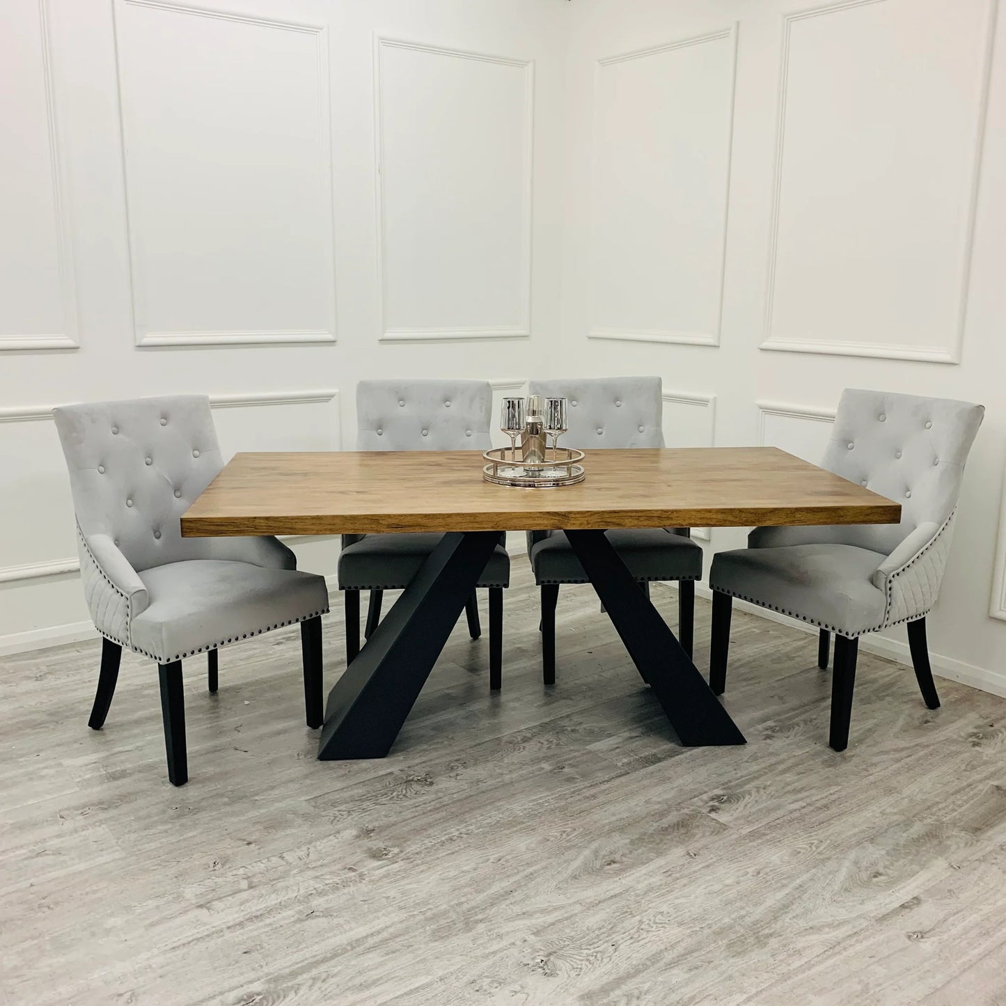 Axel 1.8 Dining Table With Bentley Black Leg Dining Chair