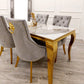 Louis Gold Marble Table With Golden Legs complete set