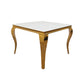 Louis Gold Marble Table With Golden Legs 1m x 1m