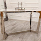 Lucien Marble Table With Chrome Legs 1.6m