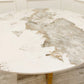 Lucien Gold Round Dining Table with Sintered Stone Top 1.2m