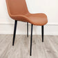 Tan Remus Leather Dining Chairs With Black Scandinavian Style Legs