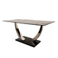 Venus Chrome Dining Table With Black Sintered Stone Top 1.6m