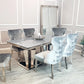 Athena Double Mirrored Pedestal Base Dining Table 1.8m