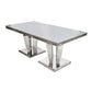 Athena Double Mirrored Pedestal Base Dining Table 1.8m