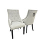 Bentley Black Leg Dining Chair With Back Ring Knocker (Set Of 2 Pieces)