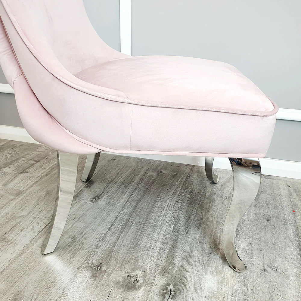 Set Of 2 Pieces Sandhurst Dining Chair With Straight Legs In Pink Color
