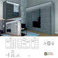 Sycylia Sliding Wardrobe With Mirror In Three Different Sizes