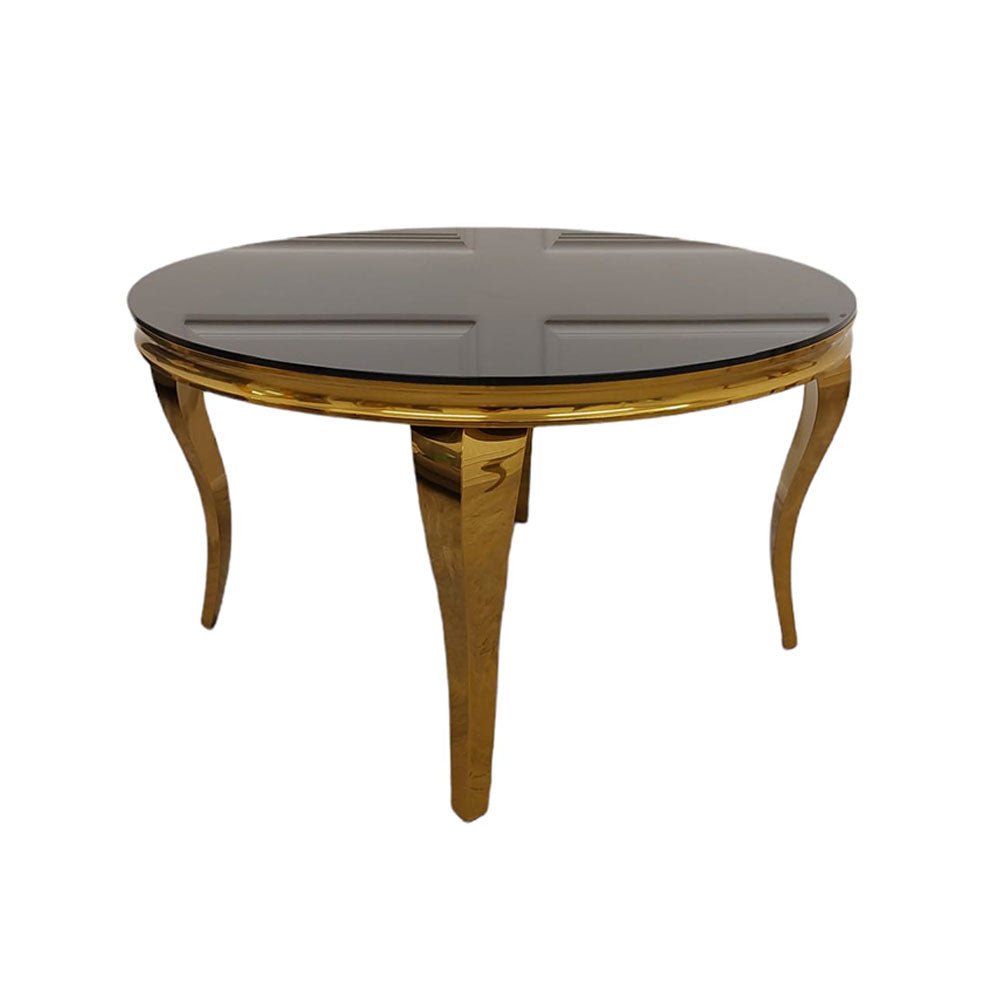 Louis Gold Round Marble Table