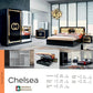 Chelsea Bedroom Furniture Set In White And Black Finish