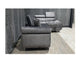 Nevada Grey Corner Sofabed Velour Fabric With Ottoman Storage And Adjustable Headrests With Chrome Legs