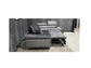 Nevada Grey Corner Sofabed Velour Fabric With Ottoman Storage And Adjustable Headrests With Chrome Legs