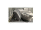 Nevada Grey Corner Sofabed Velour Fabric With Ottoman Storage And Adjustable Headrests With Chrome Legs