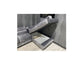 Nevada Grey Corner Sofabed Velour Fabric With Ottoman Storage And Adjustable Headrests With Chrome Legs