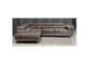 Nevada Mink LHF Corner Sofabed Velour Fabric With Ottoman Storage And Adjustable Headrests With Chrome Legs