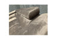 Nevada Mink LHF Corner Sofabed Velour Fabric With Ottoman Storage And Adjustable Headrests With Chrome Legs