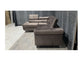 Nevada Mink LHF Corner Sofabed Velour Fabric With Ottoman Storage And Adjustable Headrests With Chrome Legs