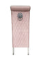 Sofa Dining Chair in Pink velvet Fabric Lion Knocker Back with Chrome Polished Steel Legs (Set of 2 chairs)