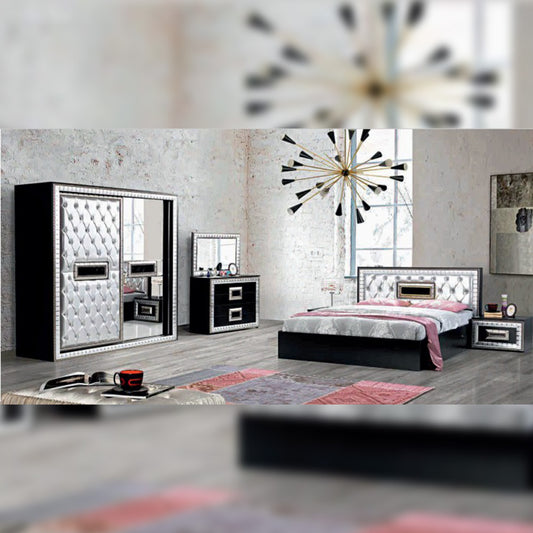 Dubai Elegant Bedroom Furniture Set In White Color