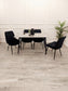 Titus Marble Dining Table With Black Legs 1.4m