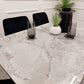 Titus Marble Dining Table With Black Legs 1.4m