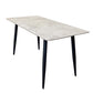 Titus Marble Dining Table With Black Legs 1.4m