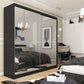 Queen Sliding 2 Door Wardrobe With Mirror Doors