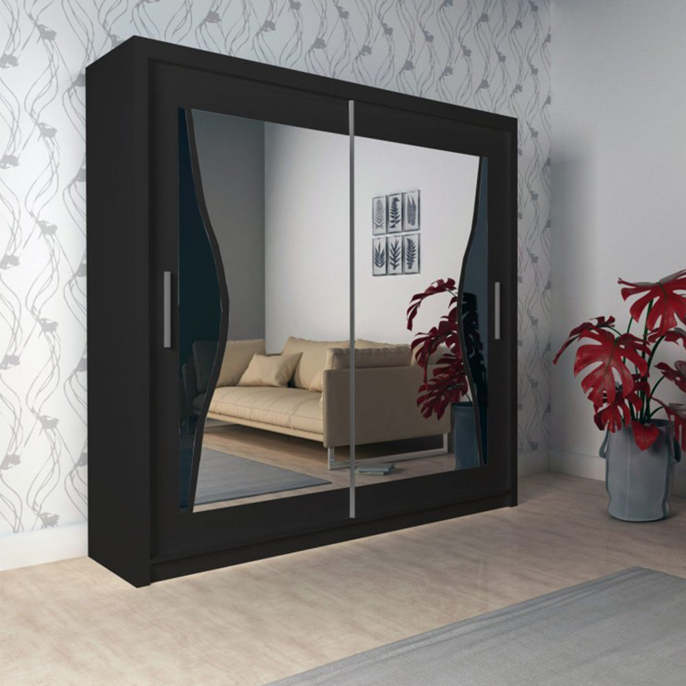 Batumi Sliding Door Wardrobe With Mirror Available In Different Sizes
