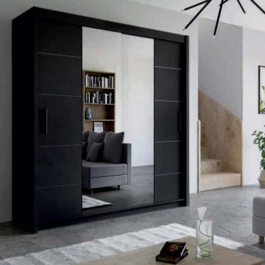 Lisbon 2 Door Mirrored Sliding Wardrobe