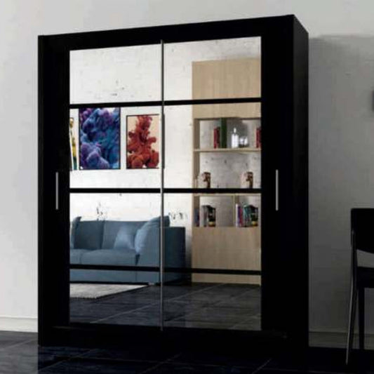 Two Door Delta Sliding Wardrobe With Mirror