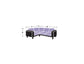Nevada Mink LHF Corner Sofabed Velour Fabric With Ottoman Storage And Adjustable Headrests With Chrome Legs