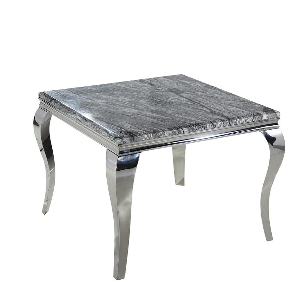Louis 1m x 1m Dining Table With Silver Legs