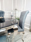 Round Louis Dining Table With Silver Legs 1.3M
