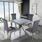 Louis 1m x 1m Dining Table With Silver Legs