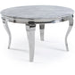 Round Louis Dining Table With Silver Legs 1.3M
