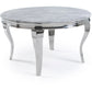 Round Louis Dining Table With Silver Legs