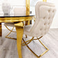 1 Pair New Sandhurst Dining Chairs With Deep Buttoned Upholstered Back