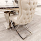 1 Pair New Sandhurst Dining Chairs With Deep Buttoned Upholstered Back